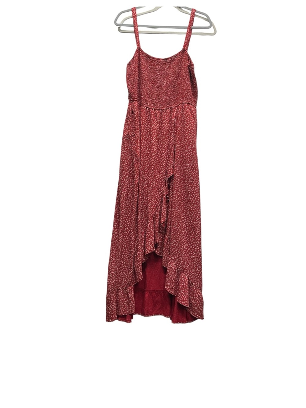 Hollister all over floral print Midi-dress Size XL in red-white Bohemian Chic